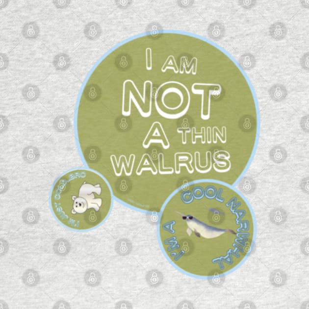 Narwhal Ft Walrus & Polar Bear Cartoon Vibe By Abby Anime(c) by Abby Anime